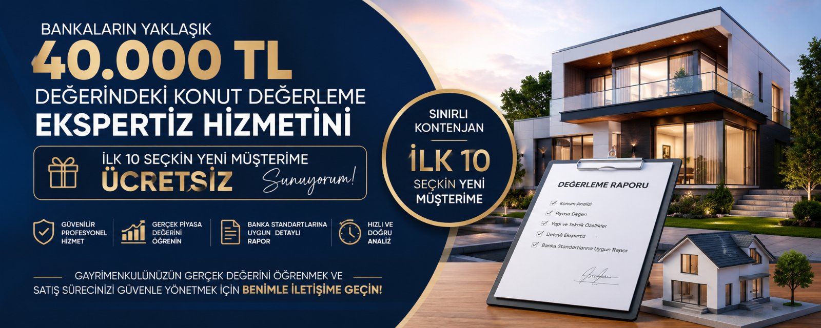 40.000 TL değerinde konut değerleme ekspertiz hizmeti